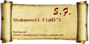 Stubenvoll Fidél névjegykártya